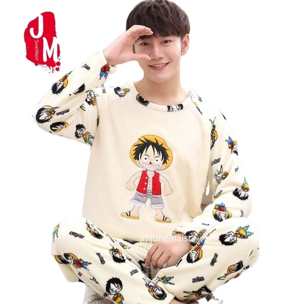 winter men's pajama sets thick flannel cartoon long sleeve warm sleepwear suit coral fleece sleep &lounge pyjama home clothing 201109, Black;brown
winter men's pajama sets thick flannel cartoon long sleeve warm sleepwear suit coral fleece sleep &lounge pyjama home clothing 201109, Black;brown