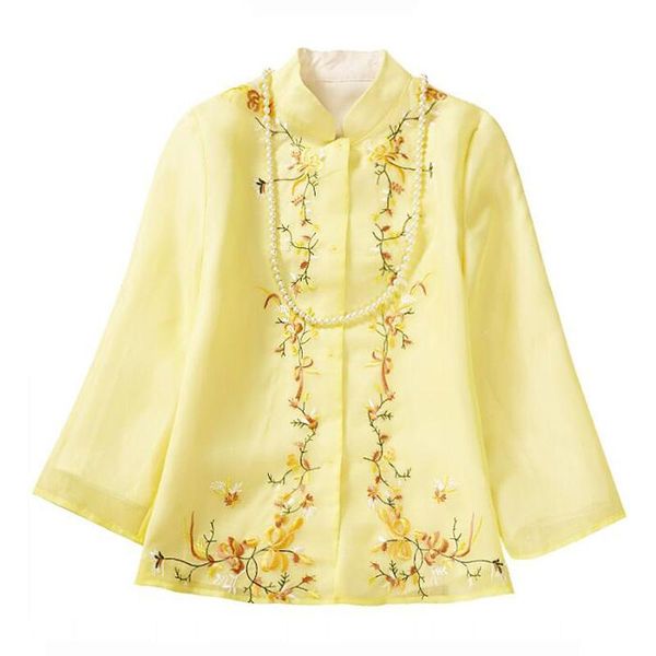 women's jackets embro mill women autumn royal embroidered vintage floral short coat elegant lady casual organza jacket female s-xxl, Black;brown
women's jackets embro mill women autumn royal embroidered vintage floral short coat elegant lady casual organza jacket female s-xxl, Black;brown