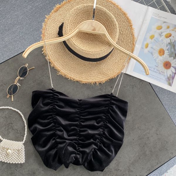 2021 new female singiny strapped tank elastic design solid ruched thin off the shoulder fashion sweater summer streetwear y2k e1ot, White
2021 new female singiny strapped tank elastic design solid ruched thin off the shoulder fashion sweater summer streetwear y2k e1ot, White