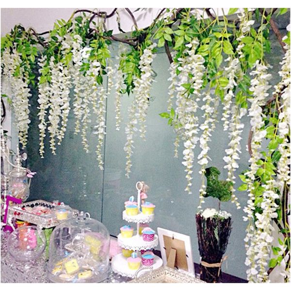 silk wisteria белые искусственные цветы виноградные лозы плющ растение поддельные дерево гирлянда висит цветок свадебный декор для отеля дом
silk wisteria белые искусственные цветы виноградные лозы плющ растение поддельные дерево гирлянда висит цветок свадебный декор для отеля дом