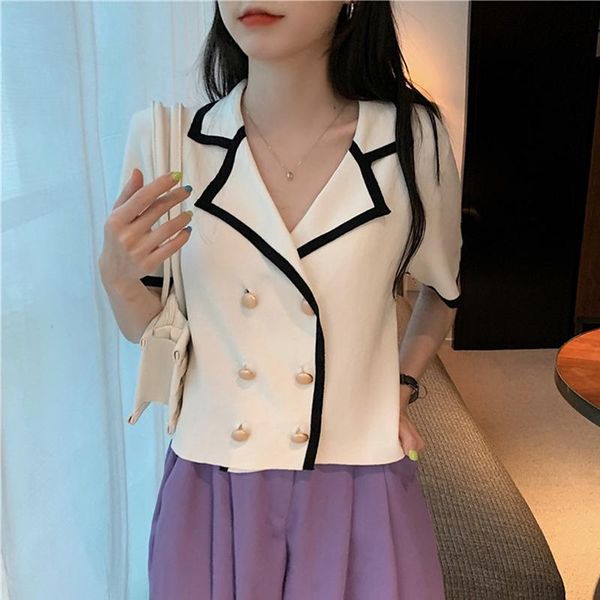 summer elegant sweater women vinatge knitted cardigan double breasted crop short sleeve turn down collar jumpers pull femme kg-959, White
summer elegant sweater women vinatge knitted cardigan double breasted crop short sleeve turn down collar jumpers pull femme kg-959, White