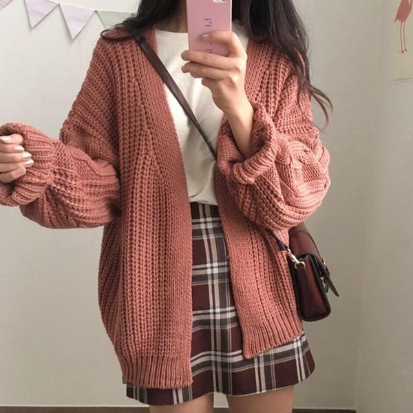 women's knits & tees korean style women loose cardigan autumn winter warm sweater d68 kawaii girl casual long knitted outwear, White
women's knits & tees korean style women loose cardigan autumn winter warm sweater d68 kawaii girl casual long knitted outwear, White