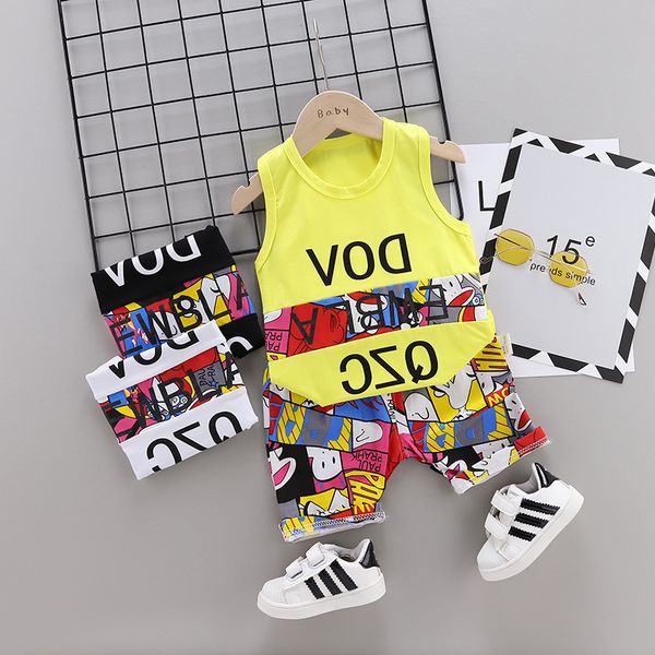 boys girls clothes 2020 summer children clothing set cotton cartoon vest + shorts 2pcs kids outfits boys sport suits t200707, White
boys girls clothes 2020 summer children clothing set cotton cartoon vest + shorts 2pcs kids outfits boys sport suits t200707, White
