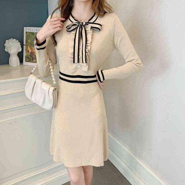 casual dresses 2022 korean style elegant ear bow sweater knitted a-line dresses, Black;gray
casual dresses 2022 korean style elegant ear bow sweater knitted a-line dresses, Black;gray