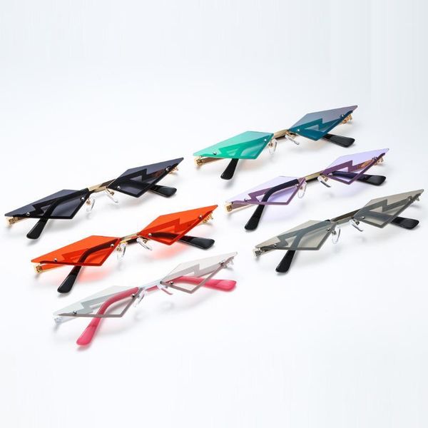 streetwear semi-rimless frameless fashion sunglasses for women personality colorful lens eye glasses beach sun glasses femme1, Blue
streetwear semi-rimless frameless fashion sunglasses for women personality colorful lens eye glasses beach sun glasses femme1, Blue