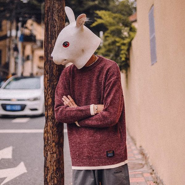 men's sweaters winter pullover man casual loose fashion oversized knitted long sleeve pull hiver clothing db60my, White;black
men's sweaters winter pullover man casual loose fashion oversized knitted long sleeve pull hiver clothing db60my, White;black