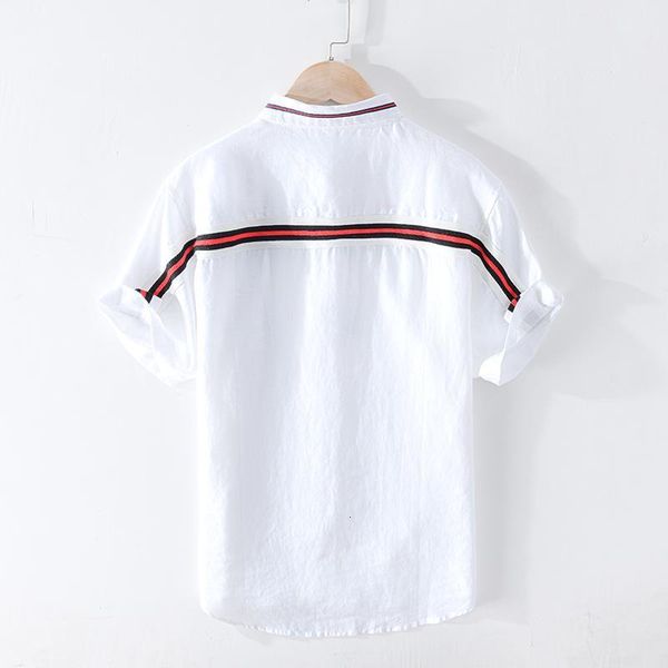 100% pure linen summer striped shirts for men short sleeve fashion shirt man casual turn-down collar y2448, White;black
100% pure linen summer striped shirts for men short sleeve fashion shirt man casual turn-down collar y2448, White;black