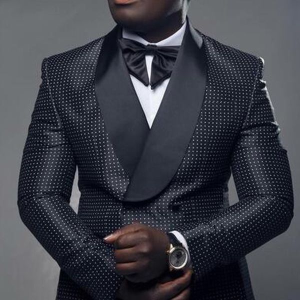 black checkered dots men suits with double breasted for wedding slim fit groom tuxedo two piece set jacket pants fashion q1216, White;black
black checkered dots men suits with double breasted for wedding slim fit groom tuxedo two piece set jacket pants fashion q1216, White;black