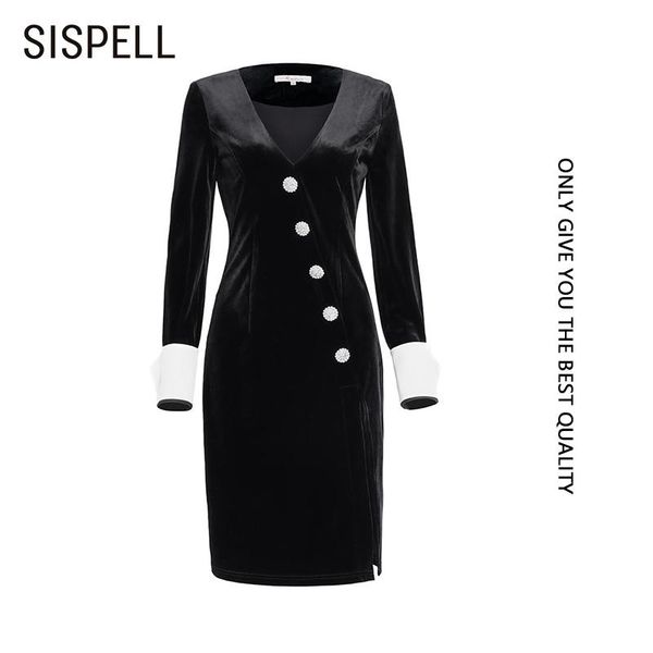 sispell patchwork button dresses for girls v neck long sleeve high waist slimming side slit women's dress fashion tide 2020, Black;gray
sispell patchwork button dresses for girls v neck long sleeve high waist slimming side slit women's dress fashion tide 2020, Black;gray