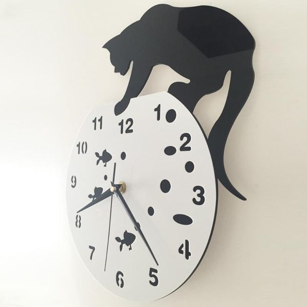 wall clocks cat clock creative personality acrylic contracted and fashionable sitting room black
wall clocks cat clock creative personality acrylic contracted and fashionable sitting room black