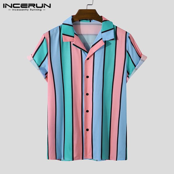 striped men shirt beach colorful streetwear short sleeve lapel casual hawaiian shirts breathable camisa masculina incerun s-3xl c1212, White;black
striped men shirt beach colorful streetwear short sleeve lapel casual hawaiian shirts breathable camisa masculina incerun s-3xl c1212, White;black