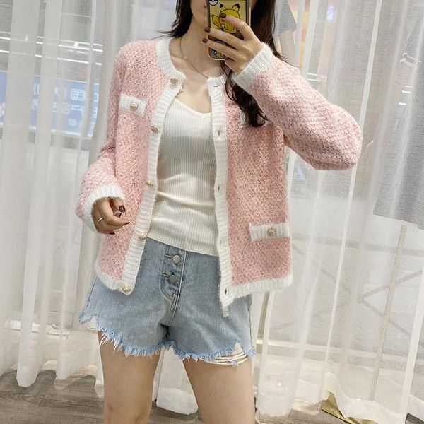 superaen 2020 autumn and winter new o neck small breeze lady sweet color matching knit cardigan women's loose coat sweater, White
superaen 2020 autumn and winter new o neck small breeze lady sweet color matching knit cardigan women's loose coat sweater, White