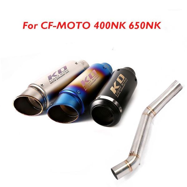 motorcycle exhaust system 51mm muffler escape pipe tip mid pipe slip on system for cfmoto 400 6501
motorcycle exhaust system 51mm muffler escape pipe tip mid pipe slip on system for cfmoto 400 6501