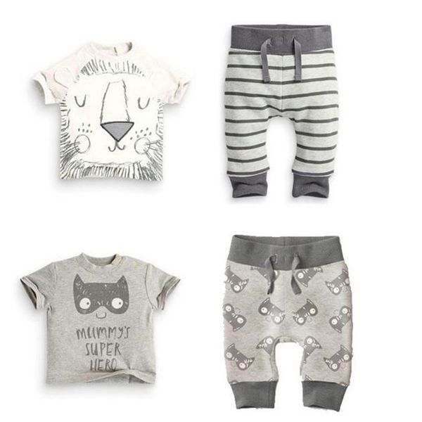 summer style baby boy clothing sets cotton little monsters and lions with short sleeves 2 pcs newborn toddler baby clothes y200803, White
summer style baby boy clothing sets cotton little monsters and lions with short sleeves 2 pcs newborn toddler baby clothes y200803, White
