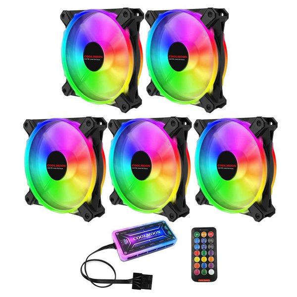 fans & coolings coolmoon computer case cooling fan, 12cm rgb adjustable mute+infrared remote control radiator cpu (5pcs)
fans & coolings coolmoon computer case cooling fan, 12cm rgb adjustable mute+infrared remote control radiator cpu (5pcs)