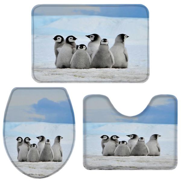 cute black and white penguin bathroom set toilet cover mat pedestal rug non-slip bathroom accessories set home doormat
cute black and white penguin bathroom set toilet cover mat pedestal rug non-slip bathroom accessories set home doormat