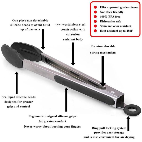 7 inch silicone bbq grilling tong salad bread serving tong non stick kitchen barbecue grilling cooking tong with joint lock bbyhxy
7 inch silicone bbq grilling tong salad bread serving tong non stick kitchen barbecue grilling cooking tong with joint lock bbyhxy