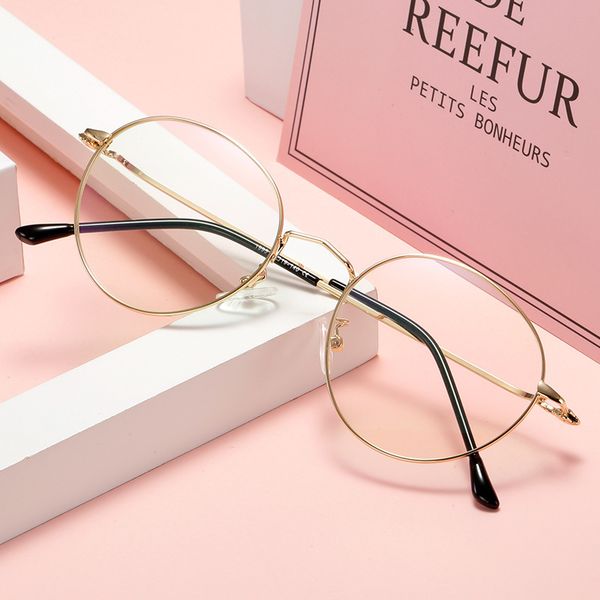 1995 new round flat lens gold wire thin edge frame korean literature art glasses for men and women designer jjkd, White;black
1995 new round flat lens gold wire thin edge frame korean literature art glasses for men and women designer jjkd, White;black