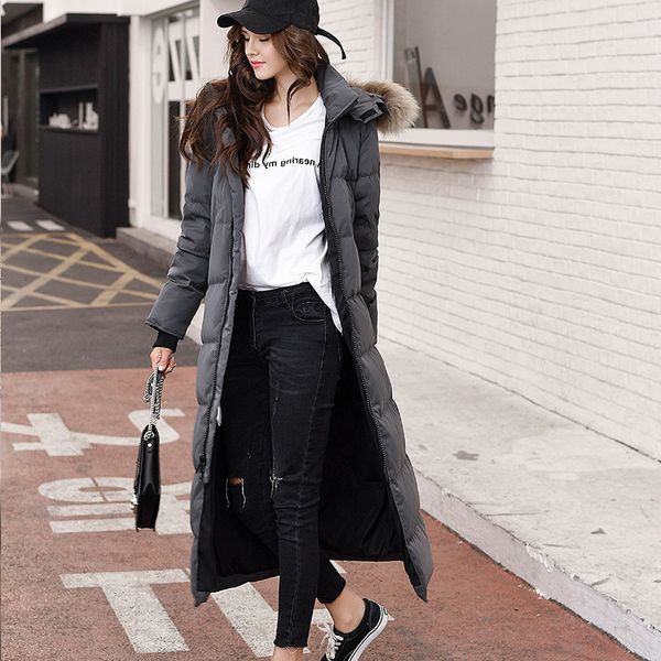 with women's hoodies thick fur collar long winter coat korean women jackets manteau femme hiver kj456 ohsn, Black
with women's hoodies thick fur collar long winter coat korean women jackets manteau femme hiver kj456 ohsn, Black
