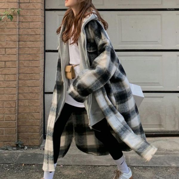 bellaza korean style fashion loose overcoat brit graphics young girls wool blend street wear lesiure lapel plaid outerwears chic1, Black
bellaza korean style fashion loose overcoat brit graphics young girls wool blend street wear lesiure lapel plaid outerwears chic1, Black