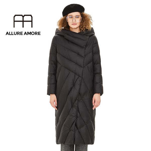 winter women's jacket quilted cotton coat white duck down hood warm female coats ultra lightweight long parka outwear c1204, Black
winter women's jacket quilted cotton coat white duck down hood warm female coats ultra lightweight long parka outwear c1204, Black