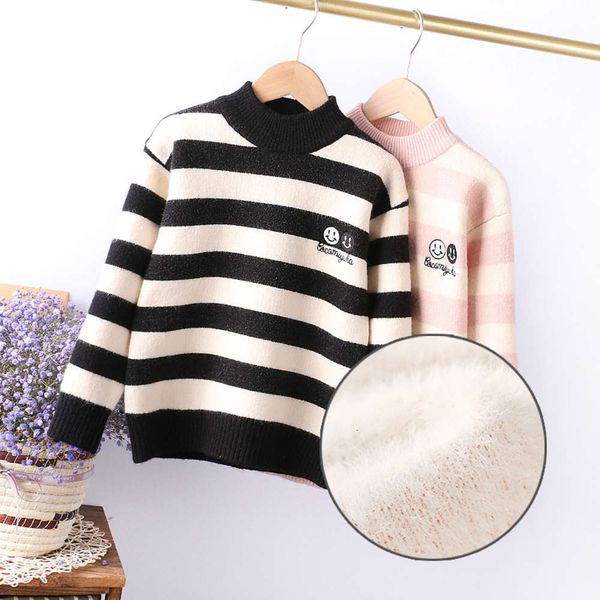 2020 winter clothing korean composite mink one veet girls' striped middle and large children's thickened sweater, Blue
2020 winter clothing korean composite mink one veet girls' striped middle and large children's thickened sweater, Blue