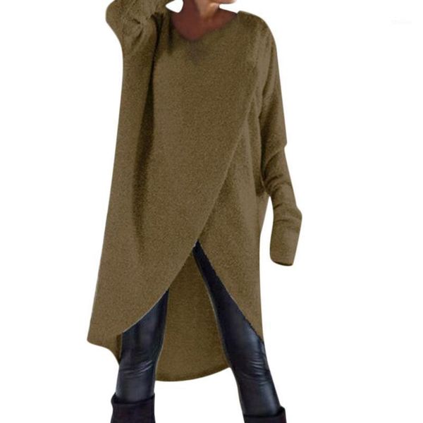 women's sweaters women solid color long sleeve irregular hem plus size knit pullover loose blouse 20211, White;black
women's sweaters women solid color long sleeve irregular hem plus size knit pullover loose blouse 20211, White;black