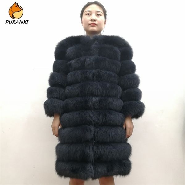 100% natural real fox fur coat women winter genuine vest waistcoat thick warm long jacket with sleeve outwear overcoat plus size 201214, Black
100% natural real fox fur coat women winter genuine vest waistcoat thick warm long jacket with sleeve outwear overcoat plus size 201214, Black