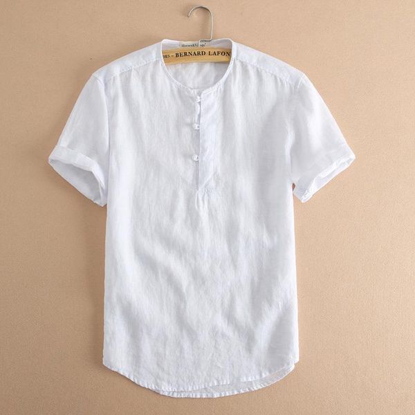 chinese style summer mens 100% pure linen shirt men's retro short sleeve shirt chinese button round collar slim fit men pullover, White;black
chinese style summer mens 100% pure linen shirt men's retro short sleeve shirt chinese button round collar slim fit men pullover, White;black