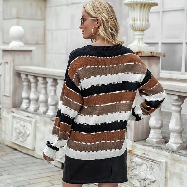 winter new european and american foreign trade cross-border personality stitching sweater sweater for women, White
winter new european and american foreign trade cross-border personality stitching sweater sweater for women, White