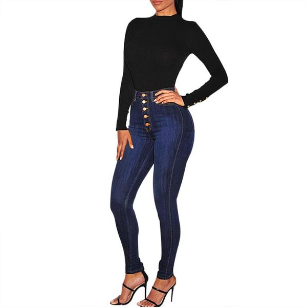 casual stretch pencil pants women 2020 new female slim fit button jeans trousers 2020 women autumn high waist denim skinny jeans, Blue
casual stretch pencil pants women 2020 new female slim fit button jeans trousers 2020 women autumn high waist denim skinny jeans, Blue