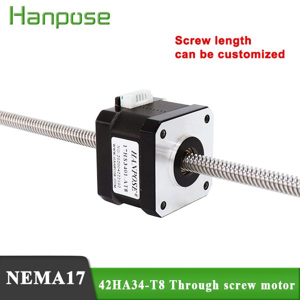 nema17 stepper motor 42ha34-t8*8 through screw motor lead 8mm 300mm 42 motor with screw for cnc milling machine
nema17 stepper motor 42ha34-t8*8 through screw motor lead 8mm 300mm 42 motor with screw for cnc milling machine