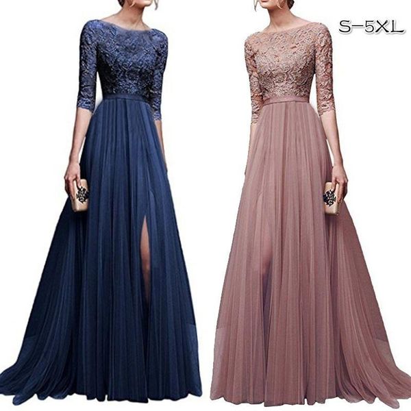 o neck elegant long sleeve elegant lace long dress women a line tulle party prom dress1, Black;gray
o neck elegant long sleeve elegant lace long dress women a line tulle party prom dress1, Black;gray