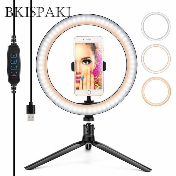 tripod pgraphy led selfie ring light 26cm three-speed stepless lighting dimmable with cradle head for makeup fb live video
tripod pgraphy led selfie ring light 26cm three-speed stepless lighting dimmable with cradle head for makeup fb live video