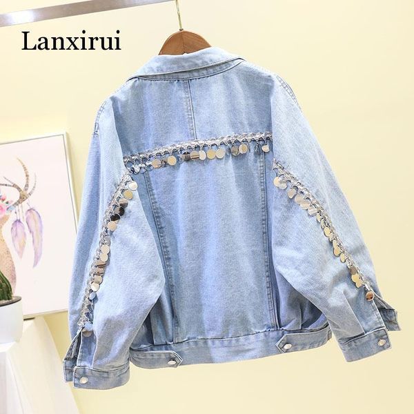 new heavy metal sequins tasseled jeans jacket with long sleeves women short jacket for spring fall vintage denim coats coat, Black;brown
new heavy metal sequins tasseled jeans jacket with long sleeves women short jacket for spring fall vintage denim coats coat, Black;brown