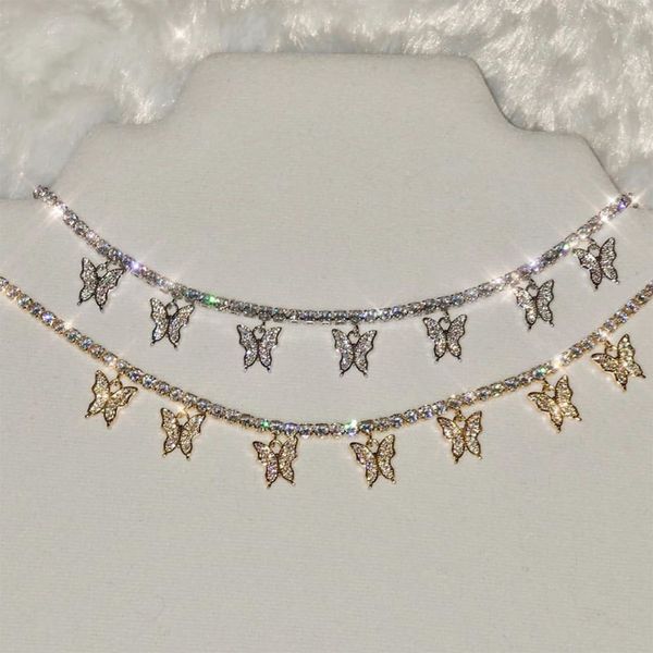 godki 7 butterflys charms pendant 4mm tennis chain choker necklace iced out cubic zirconia bling hip hop jewelry for men women 201014, Silver
godki 7 butterflys charms pendant 4mm tennis chain choker necklace iced out cubic zirconia bling hip hop jewelry for men women 201014, Silver