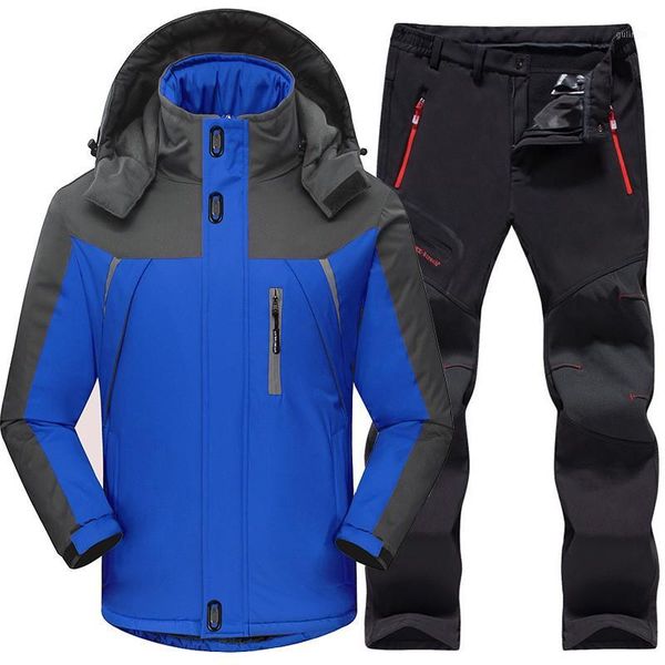 outdoor jackets&hoodies winter hiking ski jacket suits men's windproof waterproof thermal camping skiing fleece + pants sportswear sets, Blue;black
outdoor jackets&hoodies winter hiking ski jacket suits men's windproof waterproof thermal camping skiing fleece + pants sportswear sets, Blue;black
