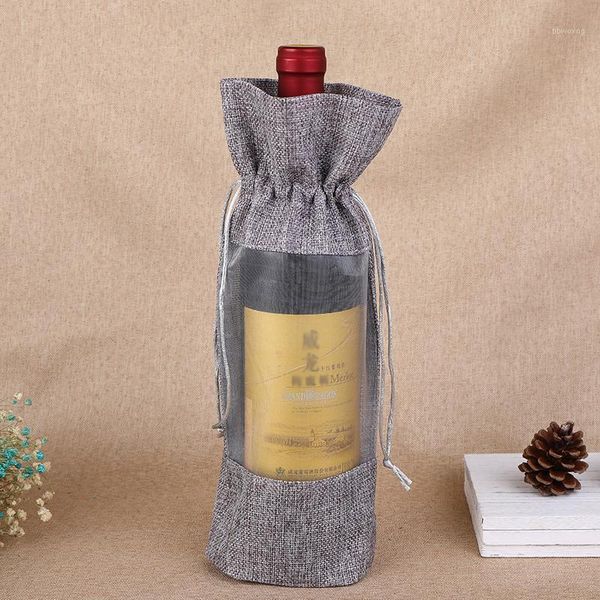 1pcs imitation jute wine bottle bag covers clear window drawstring gift bag wine gift packaging wedding party decor supplies1
1pcs imitation jute wine bottle bag covers clear window drawstring gift bag wine gift packaging wedding party decor supplies1