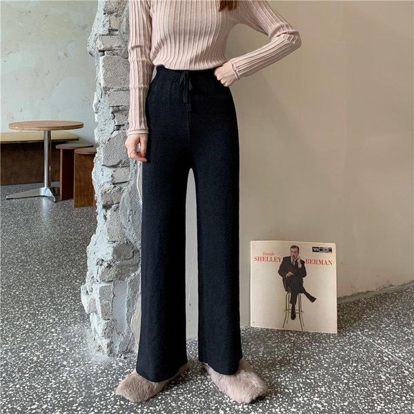 women's pants & capris winter women elastic waist casual wide legs leisure simplicity minimalist loose full length straight leg knittin, Black;white
women's pants & capris winter women elastic waist casual wide legs leisure simplicity minimalist loose full length straight leg knittin, Black;white