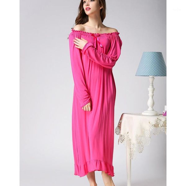 women long sleeve sleeping dress nightdress for home clothing female long red purple soft cotton elegant nightgowns plus size xl1, Black;red
women long sleeve sleeping dress nightdress for home clothing female long red purple soft cotton elegant nightgowns plus size xl1, Black;red