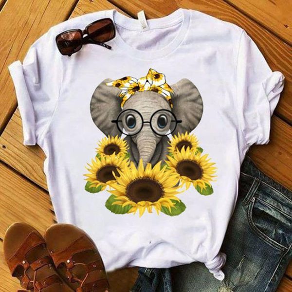 elephant sunflower print t shirt women short sleeve o neck loose tshirt women tee shirt female clothes camisetas mujer, White
elephant sunflower print t shirt women short sleeve o neck loose tshirt women tee shirt female clothes camisetas mujer, White