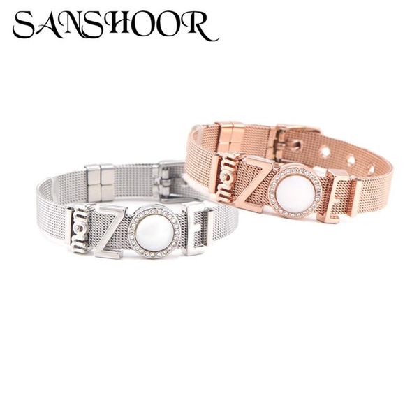 dropshipping sanshoor jewelry mom round zoe diy slide charms fit stainless steel mesh bracelet sets as mother's day gift, Golden;silver
dropshipping sanshoor jewelry mom round zoe diy slide charms fit stainless steel mesh bracelet sets as mother's day gift, Golden;silver
