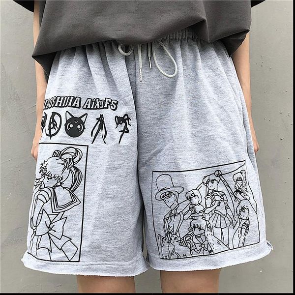 2021 new summer shorts women harajuku sailor moon print shorts loose elastic waist shorts cotton cartoon female, White;black
2021 new summer shorts women harajuku sailor moon print shorts loose elastic waist shorts cotton cartoon female, White;black