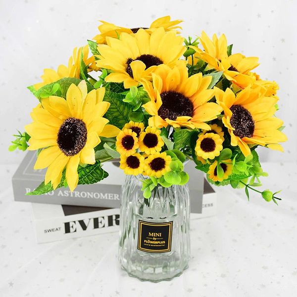 decorative flowers & wreaths 22 head sunflower bouquet silk artificial flower 7 branch for wedding party home garden office table vase decor
decorative flowers & wreaths 22 head sunflower bouquet silk artificial flower 7 branch for wedding party home garden office table vase decor