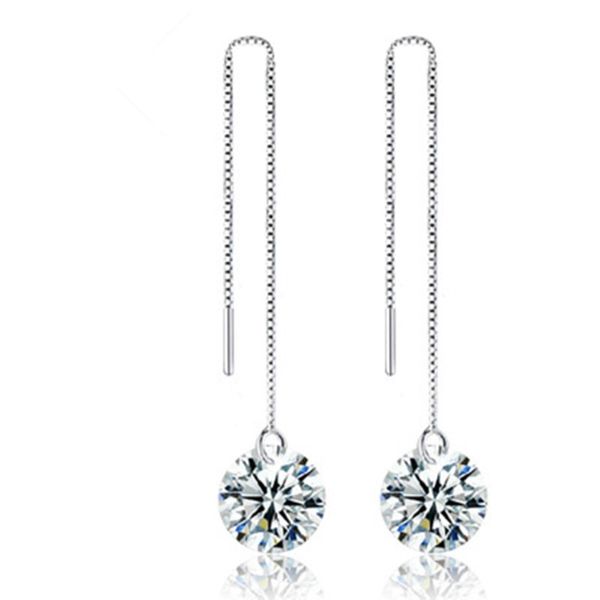 shiny cz cubic zircon tassel earrings crystal sterling silver plated copper long chain earrings
shiny cz cubic zircon tassel earrings crystal sterling silver plated copper long chain earrings