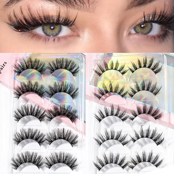 5 pairs 15-25mm 3d faux mink hair natural/thick false eyelashes long eye lashes handmade wispy makeup beauty extension tools
5 pairs 15-25mm 3d faux mink hair natural/thick false eyelashes long eye lashes handmade wispy makeup beauty extension tools