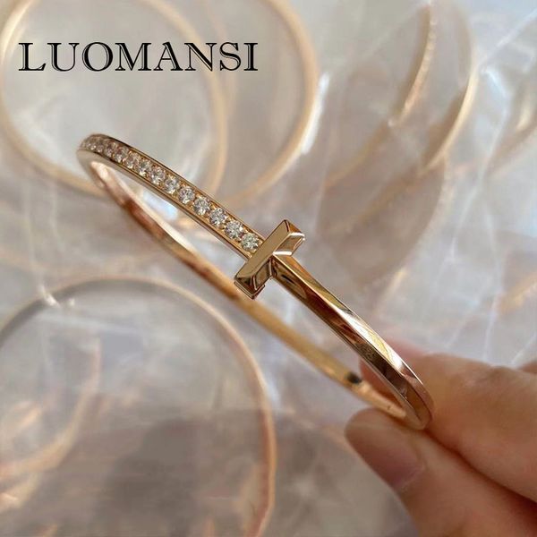 luomansi 18k gold high carbon diamond cuff bracelet thin version t s925 sterling silver bangle for women's luxury jewelry q1218, Golden;silver
luomansi 18k gold high carbon diamond cuff bracelet thin version t s925 sterling silver bangle for women's luxury jewelry q1218, Golden;silver