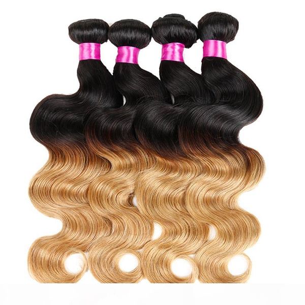 malaysian indian peruvian brazilian virgin hair bundles two tone dark roots blonde ombre body wave human hair extensions, Black
malaysian indian peruvian brazilian virgin hair bundles two tone dark roots blonde ombre body wave human hair extensions, Black