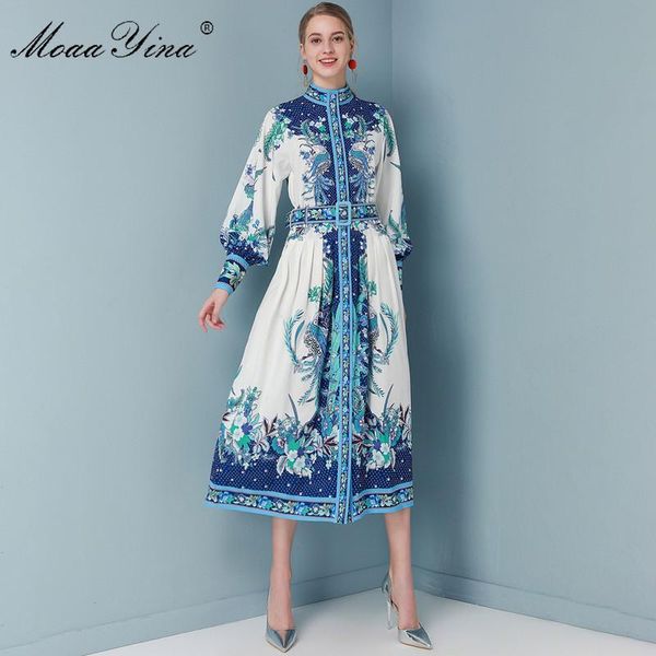 moaayina fashion designer dress spring autumn women's dress stand collar lantern sleeve floral-print dresses, Black;gray
moaayina fashion designer dress spring autumn women's dress stand collar lantern sleeve floral-print dresses, Black;gray