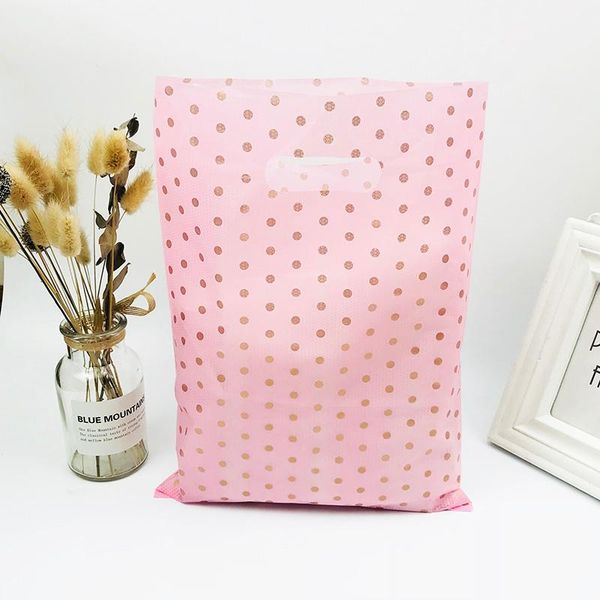 gift wrap 50pcs 25x35cm pink gold dot plastic handle bags christmas clothing packaging bag with handles shopping
gift wrap 50pcs 25x35cm pink gold dot plastic handle bags christmas clothing packaging bag with handles shopping
